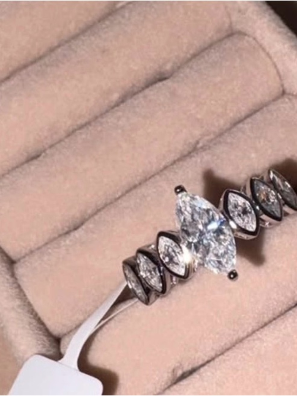 Size 10 moissanite ring 925 solod sterling silver